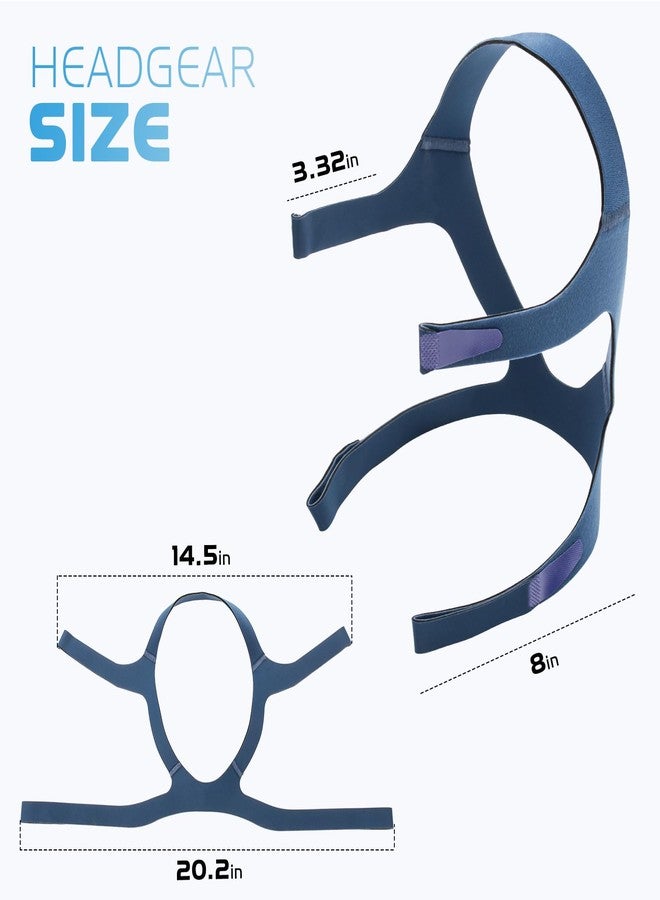 SyunsXoon Replacement Headgear for ResMed Quattro FX Full Face CPAP Mask, Velcro Adjustments Headgear Strap Breathable Replace CPAP Headband - Medium/Standard - Image 2